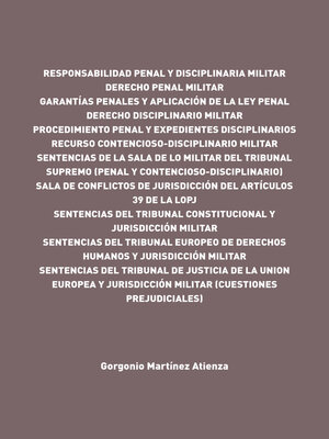 cover image of Responsabilidad penal y disciplinaria militar